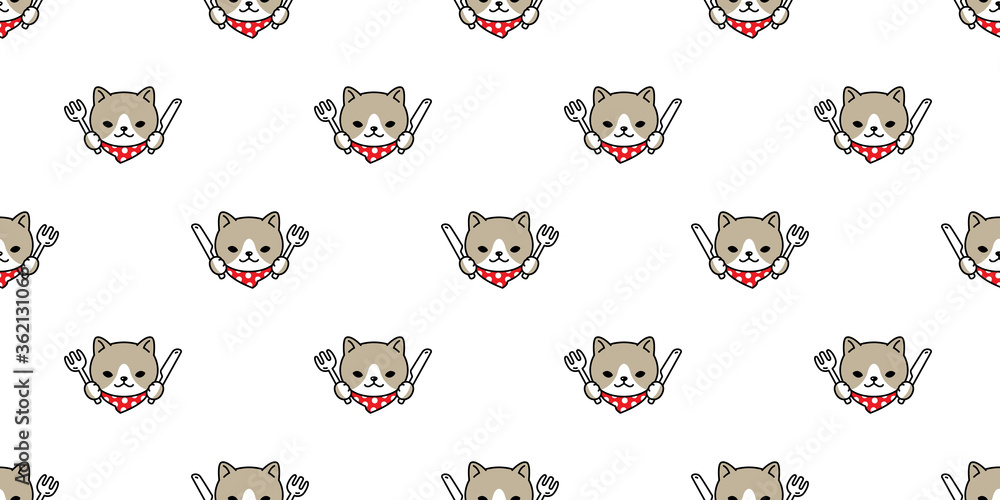 cat seamless pattern kitten vector chef kitchen cooking eating food baked bakery breed calico animal pet scarf isolated repeat background cartoon tile wallpaper illustration doodle design cat seamless pattern kitten vector chef kitchen cooking eating food baked bakery breed calico animal pet scarf isolated repeat background cartoon tile wallpaper illustration doodle design