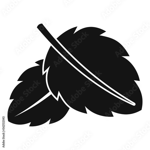 Menthol leaves icon. Simple illustration of menthol leaves vector icon for web design isolated on white background