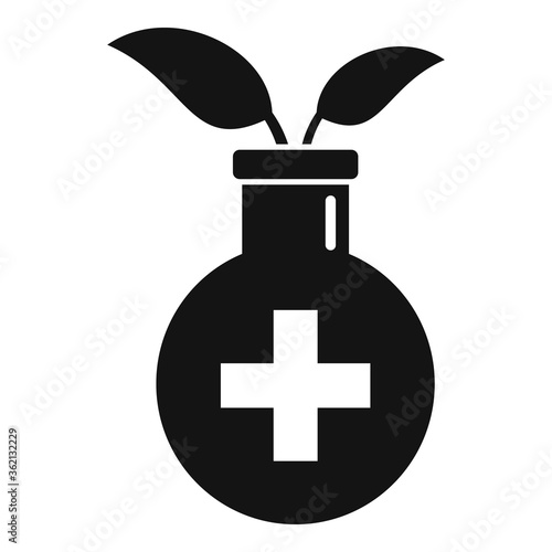 Medicine lavender flask icon. Simple illustration of medicine lavender flask vector icon for web design isolated on white background
