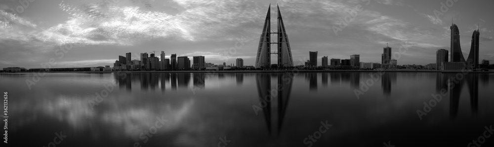 Bahrain skyline with iconic buildings Bahrain skyline with iconic buildings