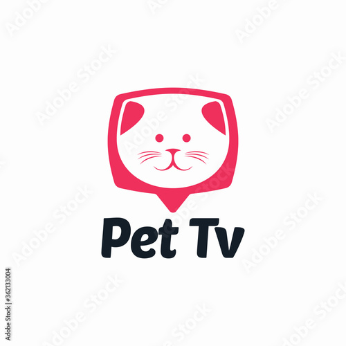 pet TV logo animal abstract