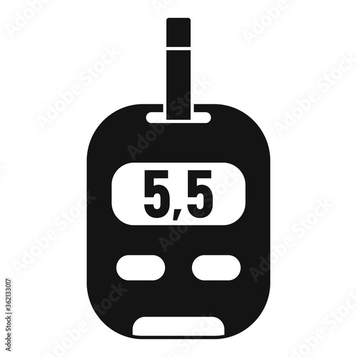 Glucometer icon. Simple illustration of glucometer vector icon for web design isolated on white background