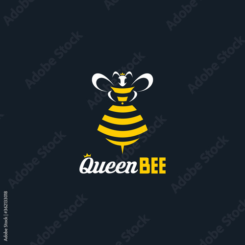 queen bee logo animal abstract 