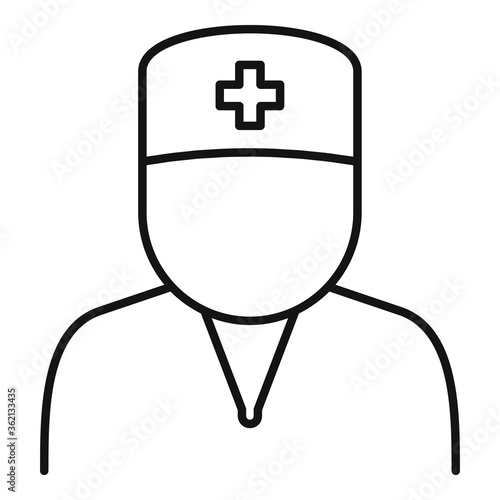 Endocrinologist doctor icon. Outline endocrinologist doctor vector icon for web design isolated on white background