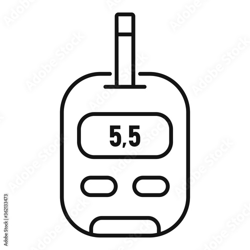 Glucometer icon. Outline glucometer vector icon for web design isolated on white background