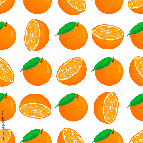 Illustration on theme big colored seamless orange