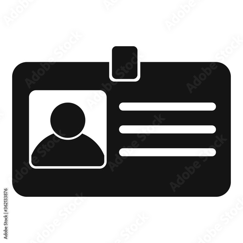 Private clinic id card icon. Simple illustration of private clinic id card vector icon for web design isolated on white background
