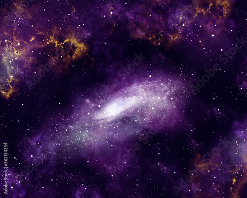 Fototapeta Naklejka Na Ścianę i Meble -  Galaxy background. Star field in space a nebulae and a gas congestion. Space wallpaper