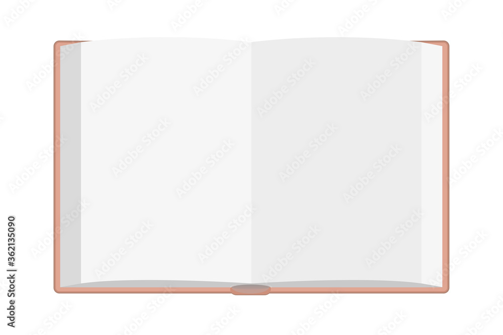 Vector illustration. Blank open book. Top view. Vector illustration. Blank open book. Top view.