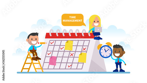 Business team is planning a project schedule.
