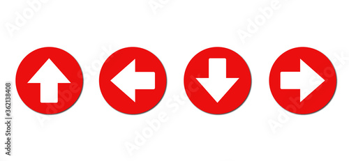 Four Side arrow Icon Stock Art & Illustration