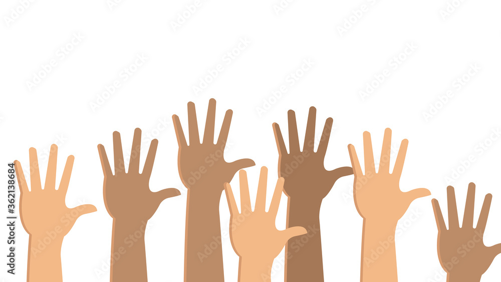 up hands. illustration on white background up hands. illustration on white background