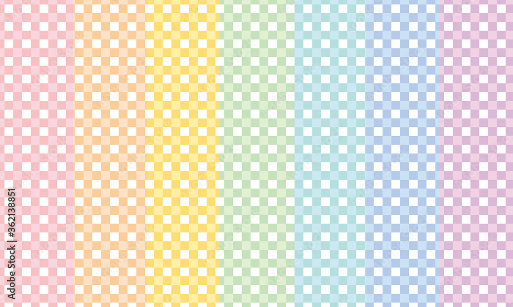 七色の格子柄のイラスト 七色の格子柄のイラスト