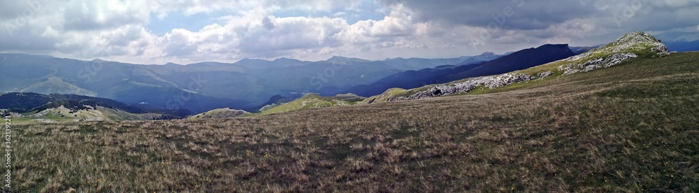 Mountain landscape in the summer - panoramic view 