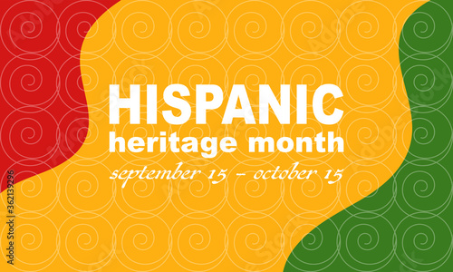 Hispanic Heritage Month background. Poster, card, banner  