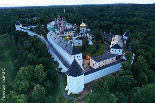 Wallpaper Mural ancient white stone fortress at dawn taken from a drone Torontodigital.ca