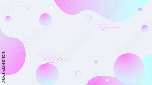 Colorful geometric background, Covers with minimal design, Fluid shapes composition.  © PhetcharatBiRTH