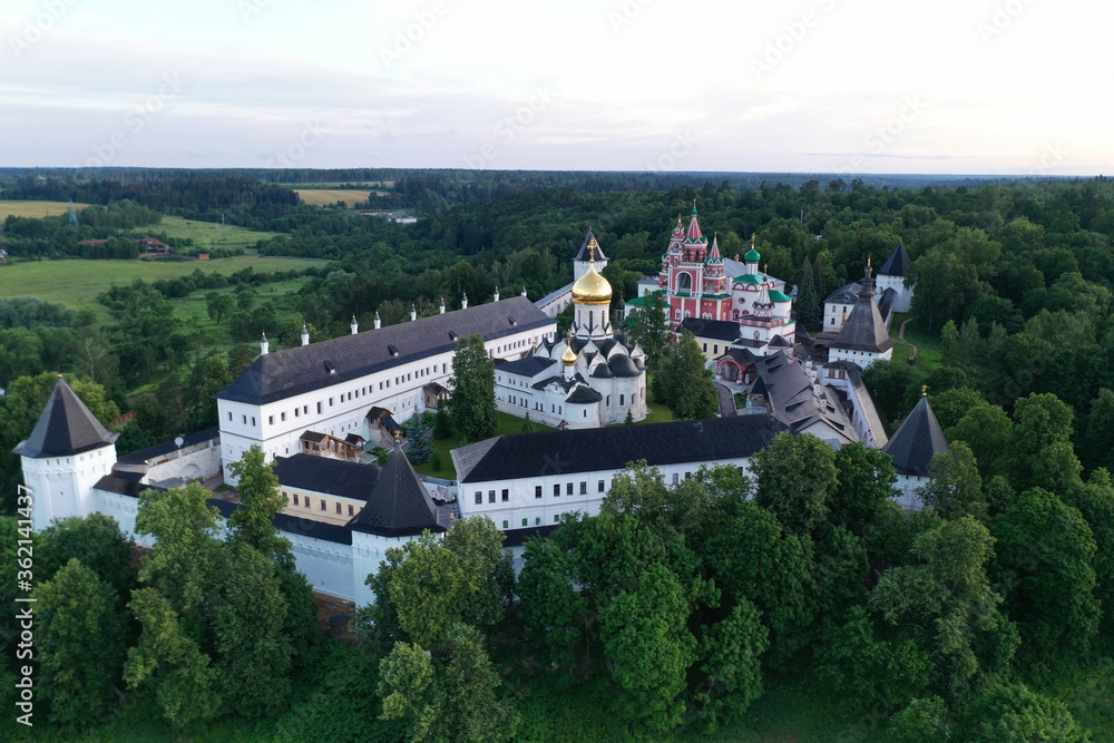 ancient white stone fortress at dawn taken from a drone ancient white stone fortress at dawn taken from a drone