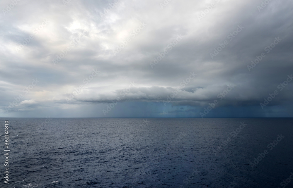 Stormy clouds over the ocean