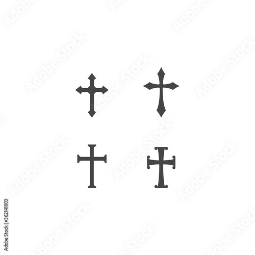 symbol of Christian cross,vector icon logo illustration