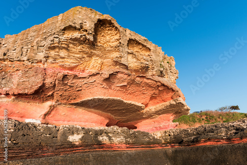 Kefken Pink Rocks (Pembe Kayalar) in Kocaeli, Turkey.