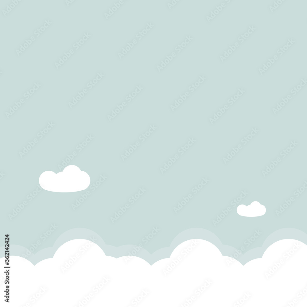 Sky clouds background design. Vector illustration