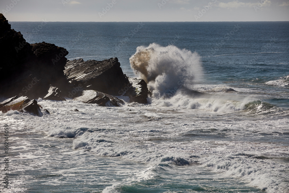 Crashing seas at Crescent Head, Central Coast, New South Wales, Australia.