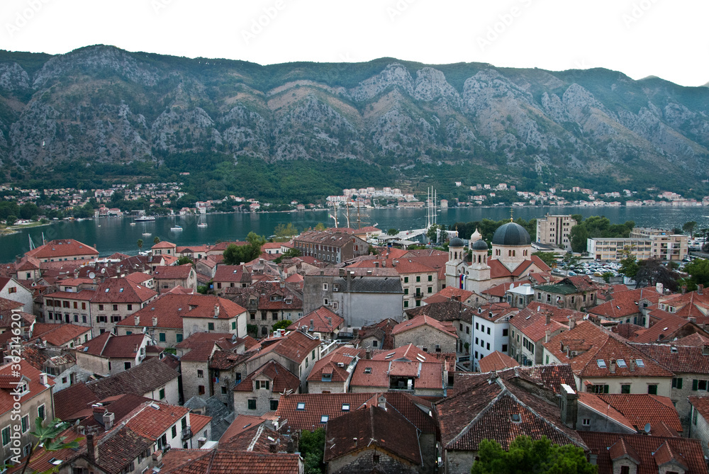 The view of the old town with tile roofs in the Bay