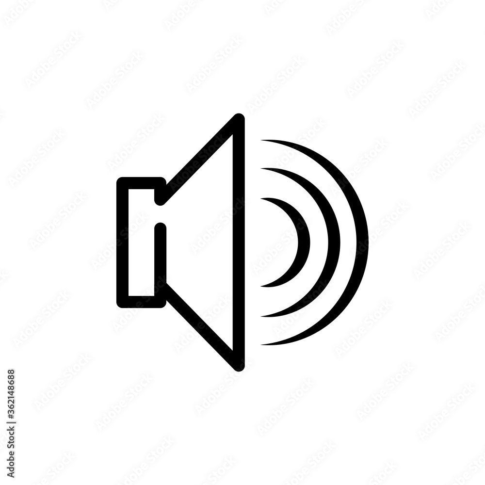Speaker icon in trendy flat design Speaker icon in trendy flat design