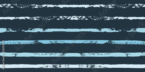 Hand drawn striped pattern, dark blue navy stripe seamless background, sea brush strokes. vector grunge stripes, nautical paintbrush line