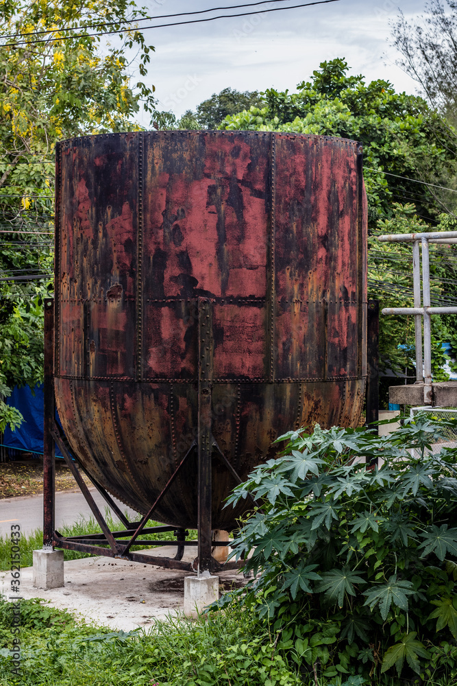 Fototapeta premium An old tank for collecting water