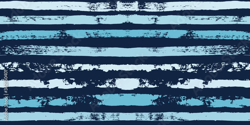 Hand drawn striped pattern, dark blue navy stripe seamless background, sea brush strokes. vector grunge stripes, nautical paintbrush line photo