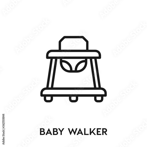 baby walker vector icon. baby walker sign symbol. Modern simple icon element for your design