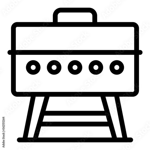 Backyard bbq icon. Outline backyard bbq vector icon for web design isolated on white background