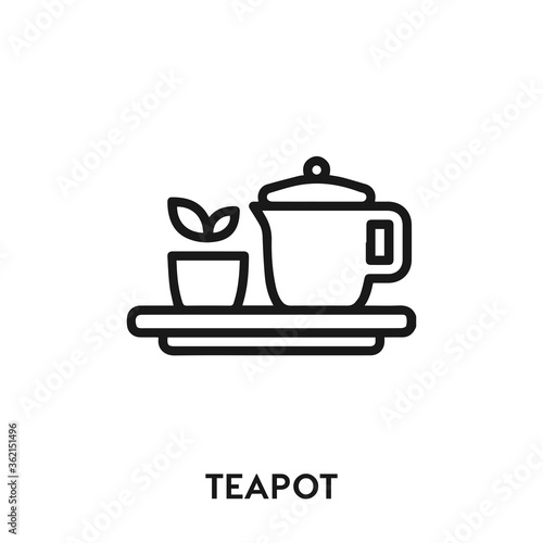 teapot vector icon. teapot sign symbol. Modern simple icon element for your design