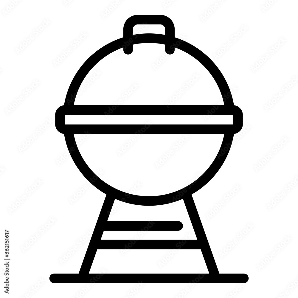 Round grill icon. Outline round grill vector icon for web design isolated on white background Round grill icon. Outline round grill vector icon for web design isolated on white background