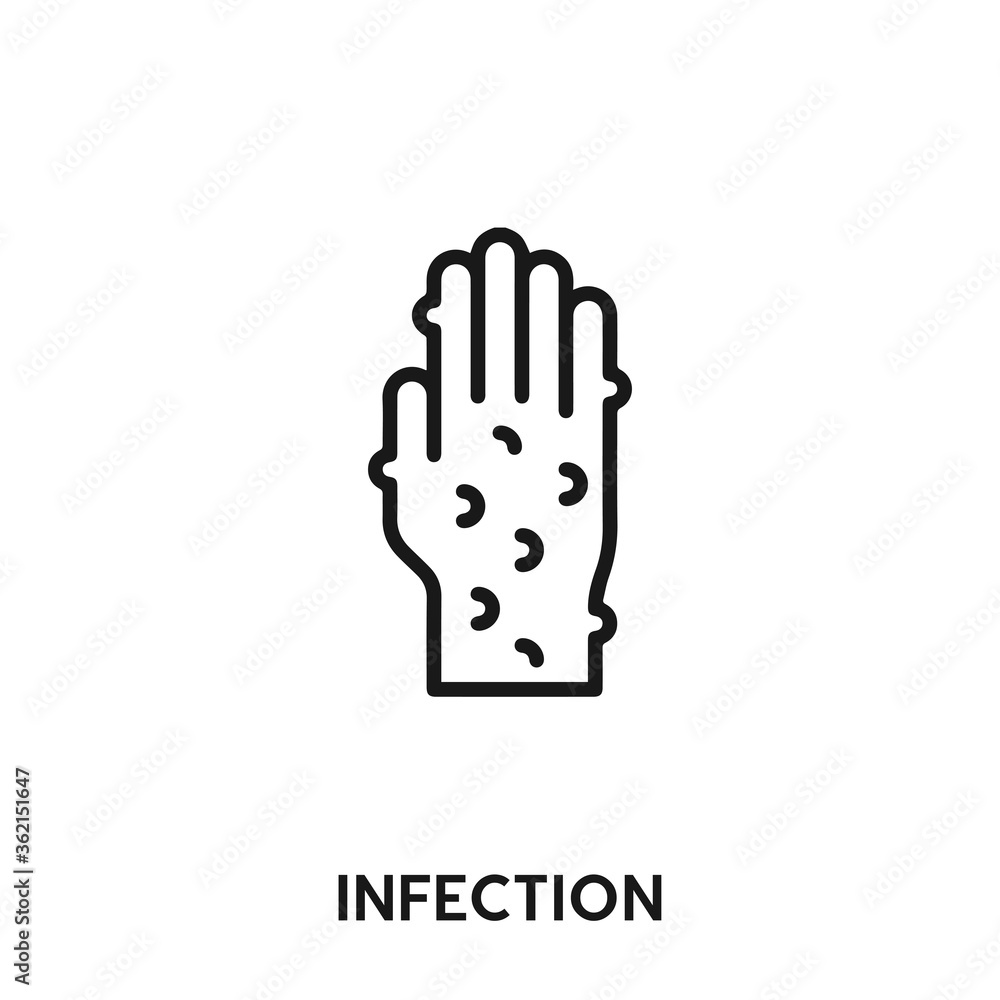 infection vector icon. infection sign symbol. Modern simple icon element for your design infection vector icon. infection sign symbol. Modern simple icon element for your design