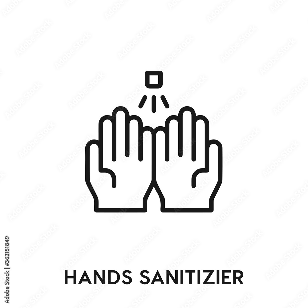 Obraz premium hands sanitizer vector icon. hands sanitizer sign symbol. Modern simple icon element for your design. hand soap icon.