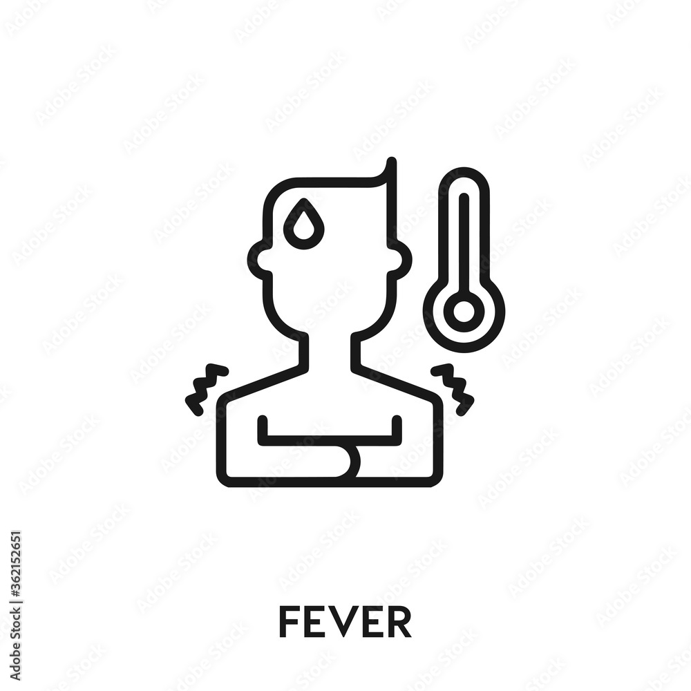 fever vector icon. fever sign symbol. Modern simple icon element for your design