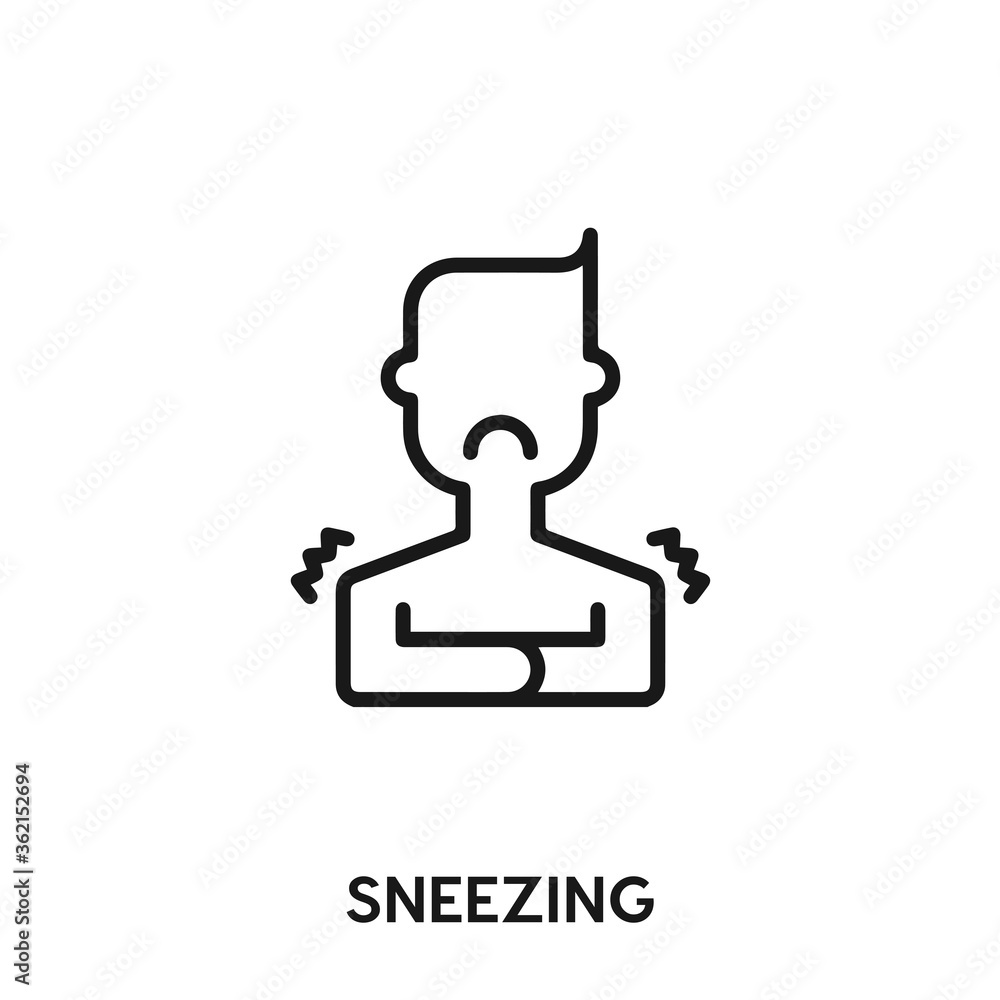 sneezing vector icon. sneezing sign symbol. Modern simple icon element for your design sneezing vector icon. sneezing sign symbol. Modern simple icon element for your design
