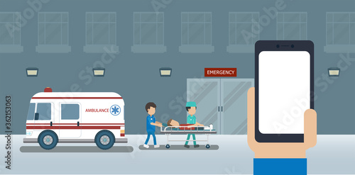 Emergency service with blank screen mobile phone