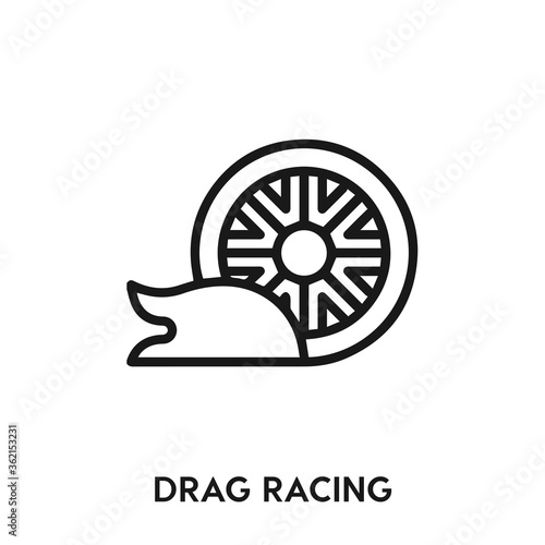 drag racing vector icon. drag racing sign symbol. Modern simple icon element for your design