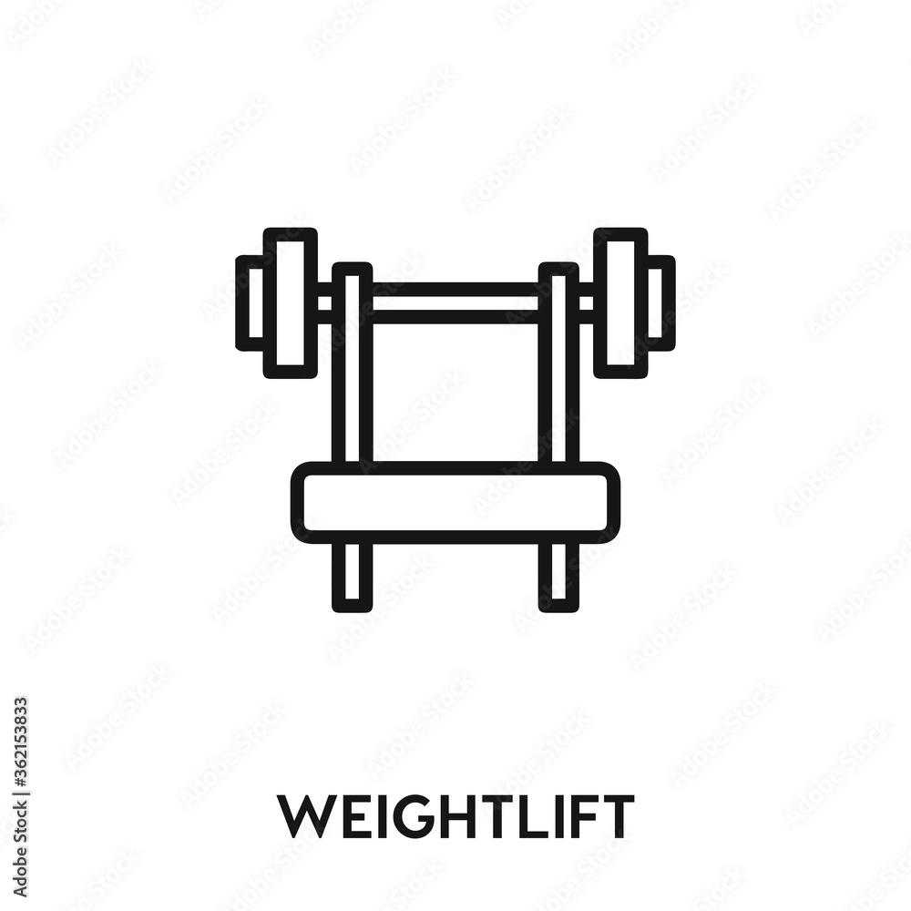 weightlifting vector icon. weightlifting sign symbol. Modern simple icon element for your design weightlifting vector icon. weightlifting sign symbol. Modern simple icon element for your design