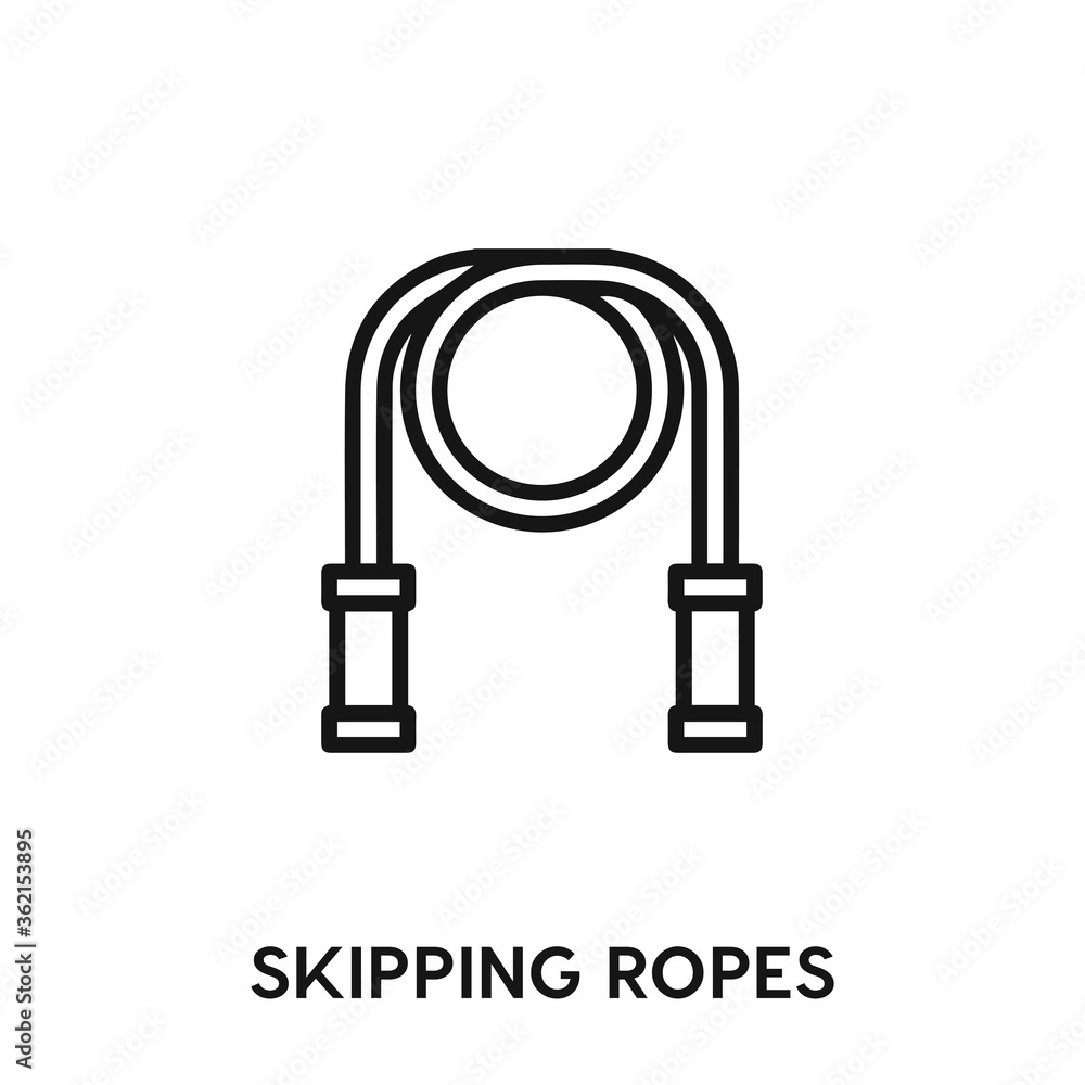 skipping rope vector icon. skipping rope sign symbol. Modern simple icon element for your design skipping rope vector icon. skipping rope sign symbol. Modern simple icon element for your design