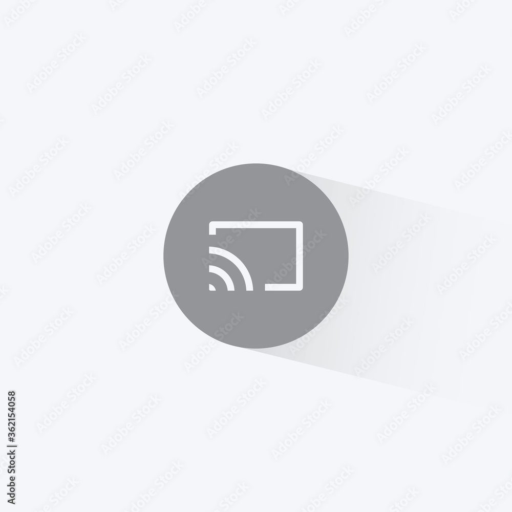 Chromecast Icon Vector in Trendy Flat Style. Screencast Symbol Illustration  vector de Stock | Adobe Stock