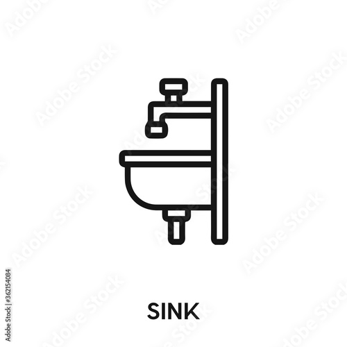 sink vector icon. sink sign symbol. Modern simple icon element for your design