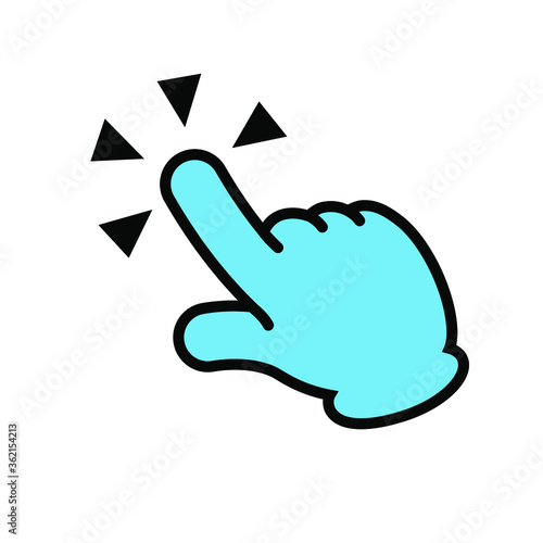 Gloved hand cursor. Icon pointer click