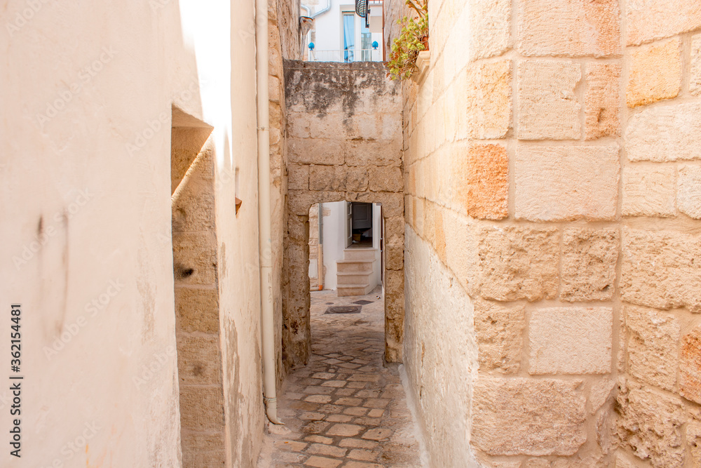 historic center of Polignano a mare, a Puglia's village.. It is a very beautiful destination for summer's holiday