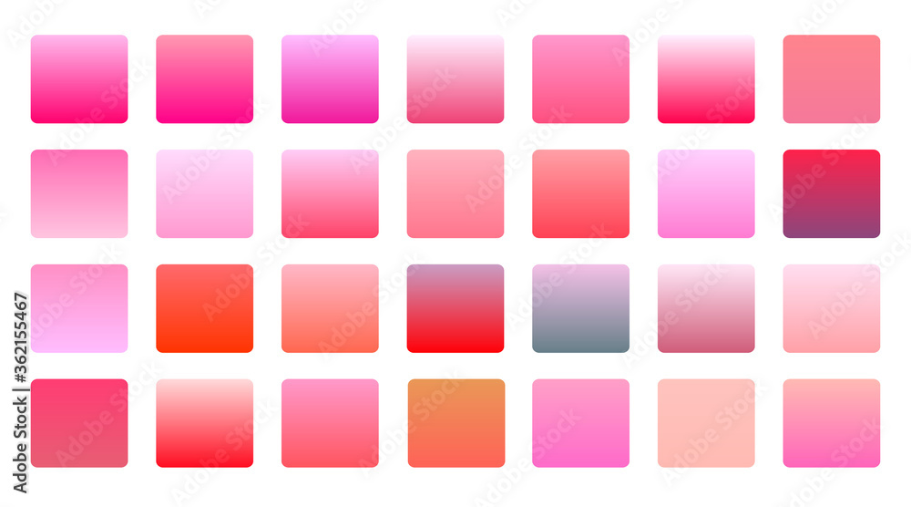 pink color gradients big set background design Stock Vector | Adobe Stock