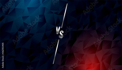low poly style vs versus banner design